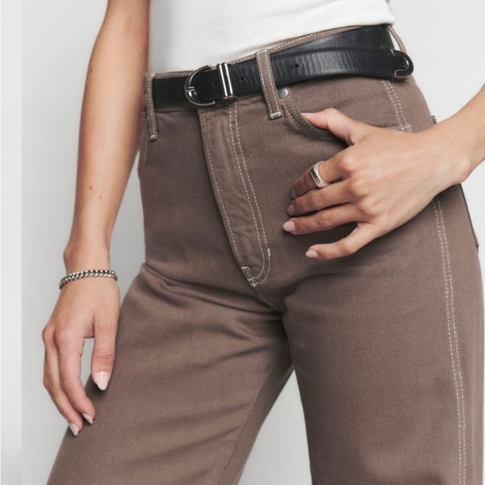 Reformation Cowboy High Rise Jeans in Cacao